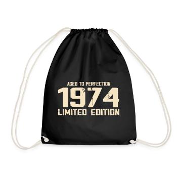 1974 Edition limitée 1974 Anniversaire 1974 Rétro - Sac de sport léger - noir - Devant