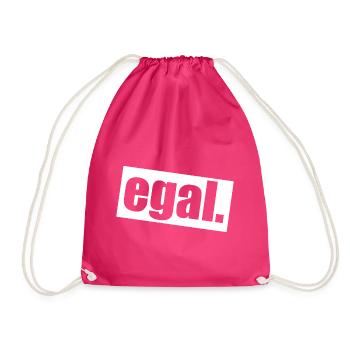 Egal Lustig - Turnbeutel - Fuchsia - Vorne