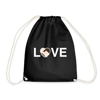 Love contre le racisme - Sac de sport léger - noir - Devant