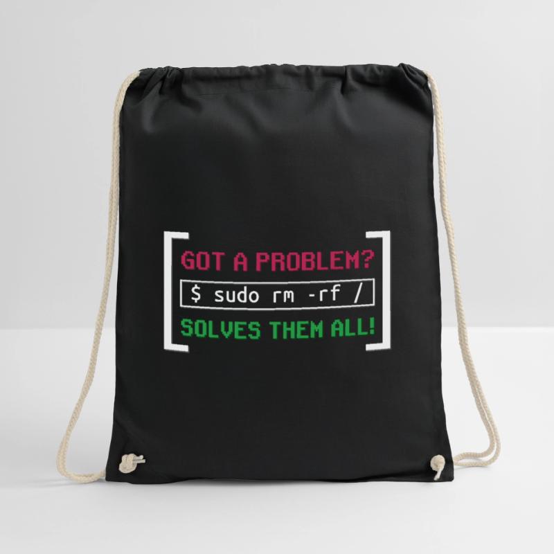 Typical Unix software developer troubleshooting problems Drawstring Bag