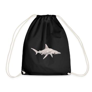 Great hammerhead, shark, shark - Drawstring Bag - black - Front