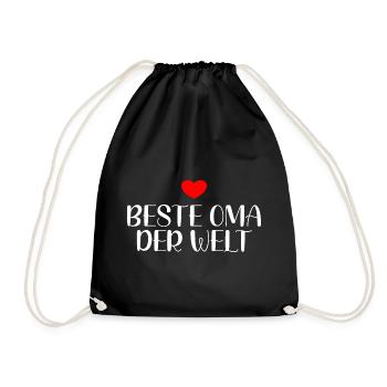 Beste Oma Der Welt - Turnbeutel - Schwarz - Vorne
