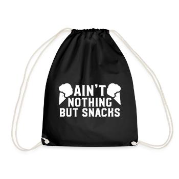 Ain't Nothing But Snacks - Turnbeutel - Schwarz - Vorne