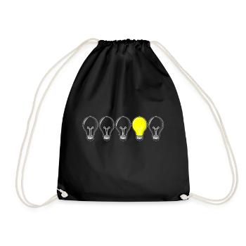 5 ampoules - lumière allumée - Sac de sport léger - noir - Devant