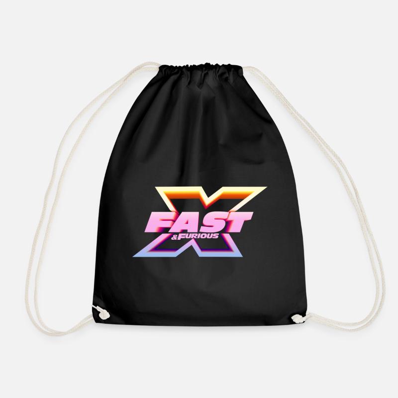 Fast and Furious 10 Logo mit X bunt - Turnbeutel - Schwarz