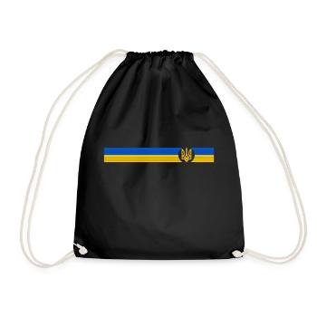 UKRAINE Sporty - Drawstring Bag - black - Front