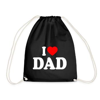 I love dad - Turnbeutel - Schwarz - Vorne