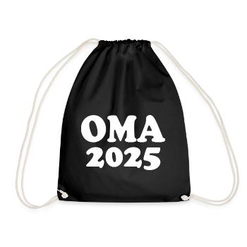 Oma 2025 - Turnbeutel - Schwarz - Vorne