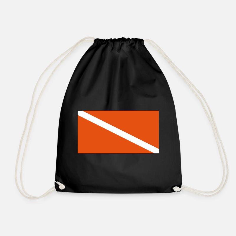 Taucherflagge AI - Turnbeutel - Schwarz