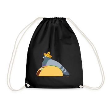 Taco, Taco, Colombe, Colombe - vivan las palomas - Sac de sport léger - noir - Devant