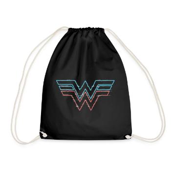 Wonder Woman 1984 Logo Neon - Turnbeutel - Schwarz - Vorne