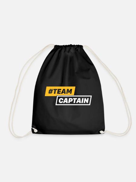 #TEAM CAPTAIN - Turnbeutel - Schwarz