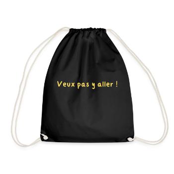 Veux pas y aller ! - Sac de sport léger - noir - Devant