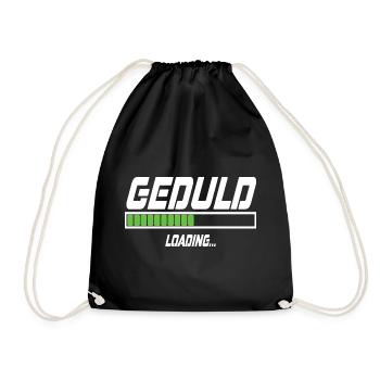 Geduld Loading... - Turnbeutel - Schwarz - Vorne