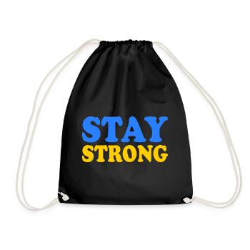 Stay strong - Turnbeutel - Schwarz - Vorne