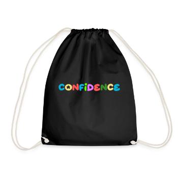 Self-confidence, positive thinking - Drawstring Bag - black - Front