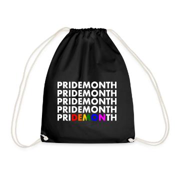 pride month demon - Turnbeutel - Schwarz - Vorne