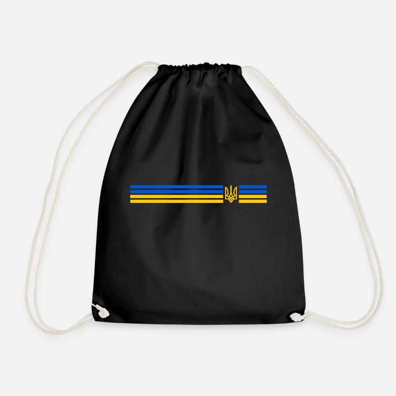 UKRAINE Sportlich - Turnbeutel - Schwarz