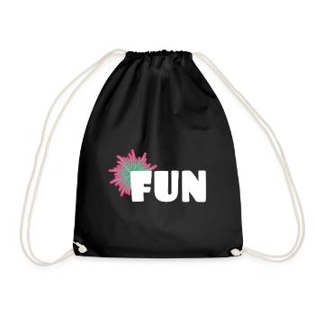 Fun - Drawstring Bag - black - Front