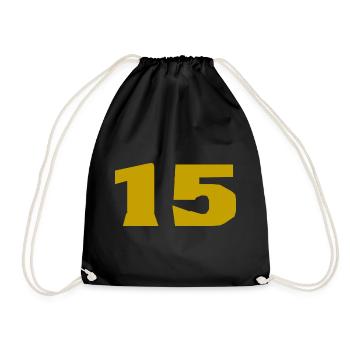 15. 15 ANS. 15e ANNIVERSAIRE. ANNIVERSAIRE 15 ANS. - Sac de sport léger - noir - Devant