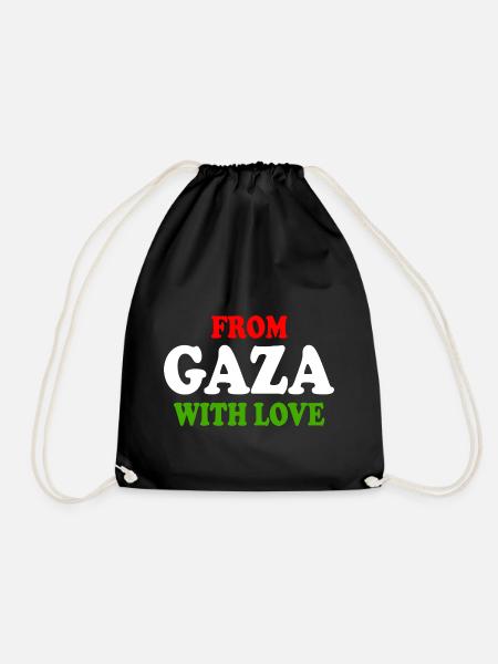 From gaza with love - Turnbeutel - Schwarz