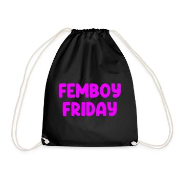 Femboy Friday - Turnbeutel - Schwarz - Vorne