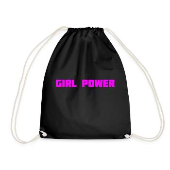 GIRL POWER - Drawstring Bag - black - Front