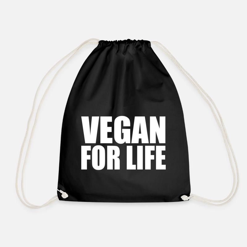 Vegan - Turnbeutel - Schwarz