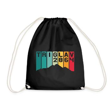 Triglav Triglau Slowenien Slovenia Kranjska Gora - Drawstring Bag - black - Front