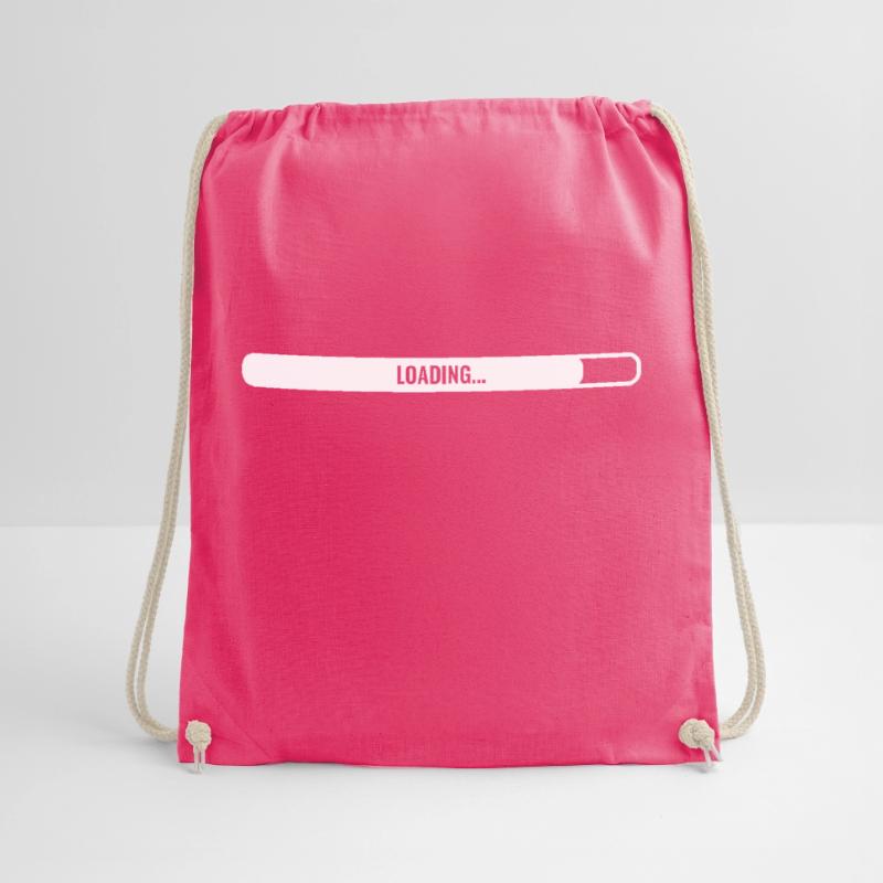 loading bar loading waiting empty Drawstring Bag