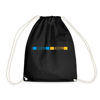 Inspirez expirez Yoga citation - Sac de sport léger - noir - Devant