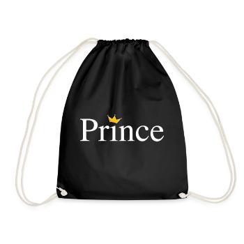 Prince avec couronne - Sac de sport léger - noir - Devant