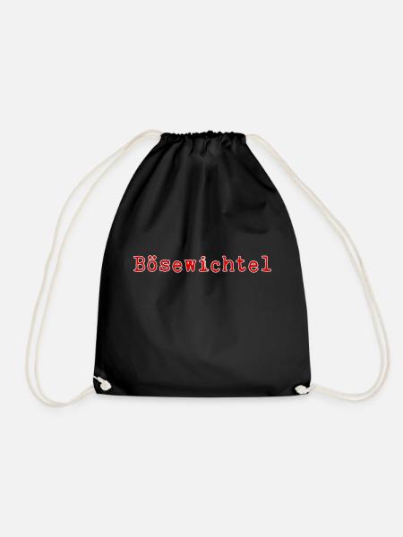 Bösewicht Bösewichtel Bösewichtl Schriftzug - Turnbeutel - Schwarz
