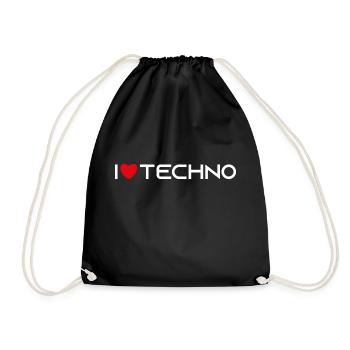 techno - Sac de sport léger - noir - Devant