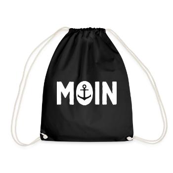Moin with anchor - Drawstring Bag - black - Front