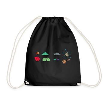 Bande dessinée d’animaux - Sac de sport léger - noir - Devant