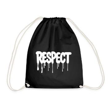 RESPECT Graffiti Design - Turnbeutel - Schwarz - Vorne