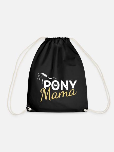 Ponymama Pony - Turnbeutel - Schwarz