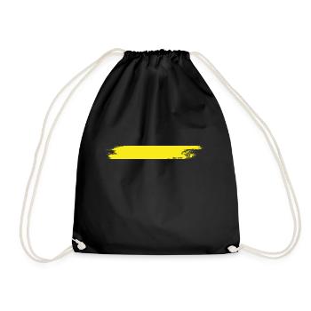 Paint blob splash paint painter gift stripes yellow - Drawstring Bag - black - Front