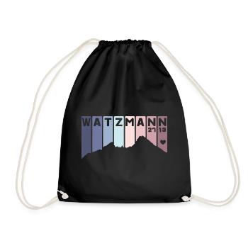 Watzmann Bayern Berchtesgaden Germany Mountain - Drawstring Bag - black - Front