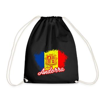 I love Andorra - Drawstring Bag - black - Front