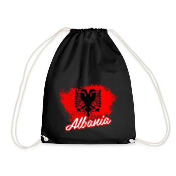 J'aime l'Albanie - Sac de sport léger - noir - Devant