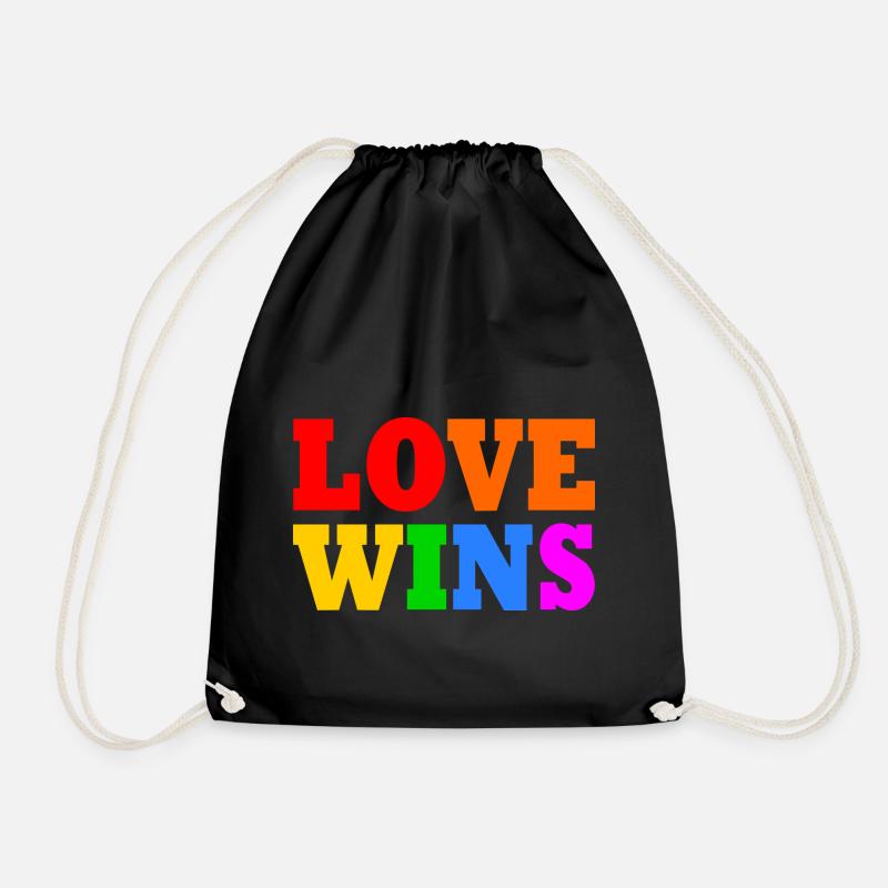 Love wins - Turnbeutel - Schwarz