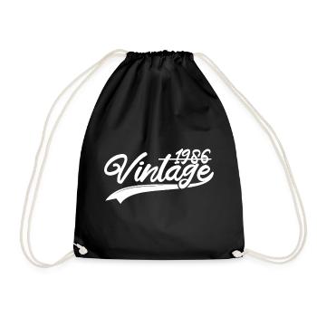 Millésime 1986 Cadeau d’anniversaire 1986 - Sac de sport léger - noir - Devant