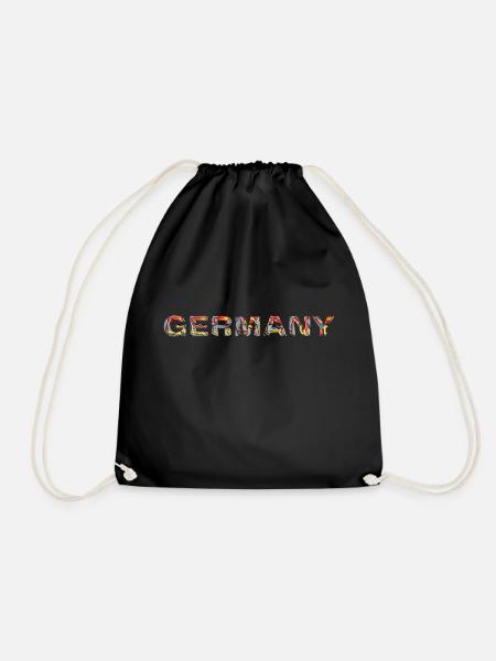GERMANY Germany Flag - Drawstring Bag - black