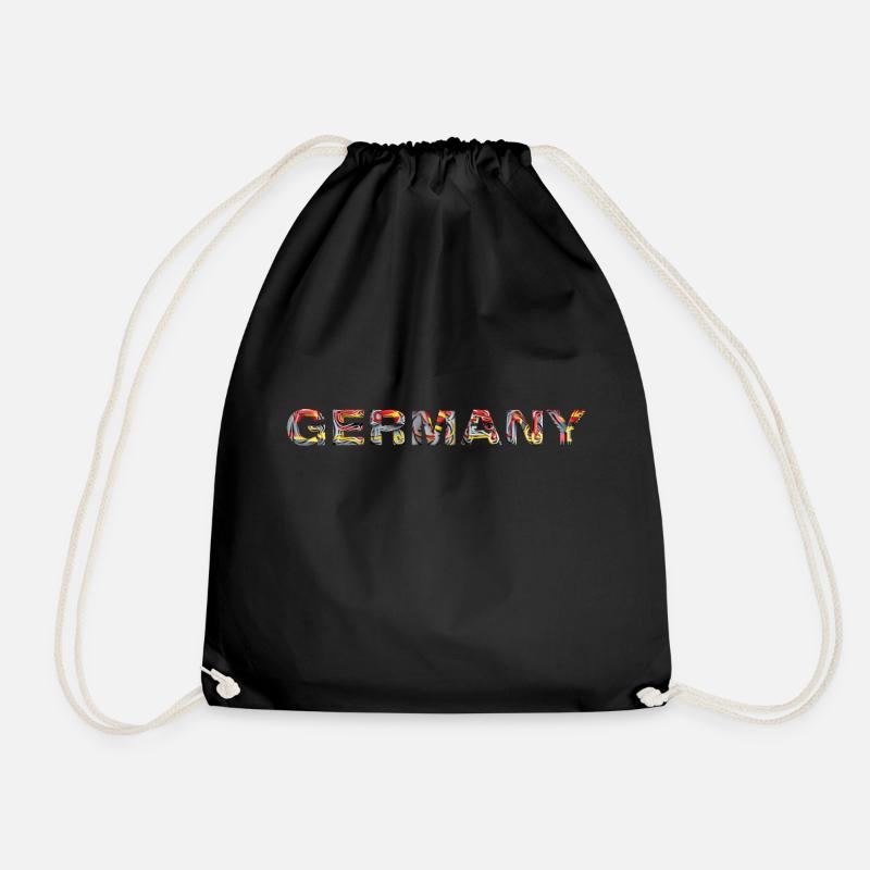 GERMANY Germany Flag - Drawstring Bag - black
