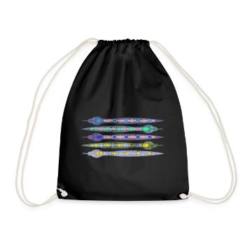 snakes - Drawstring Bag - black - Front