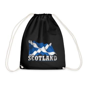 Scotland Flag - Drawstring Bag - black - Front