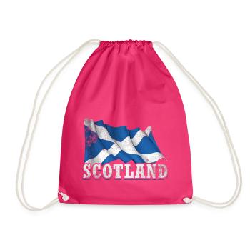 Scotland Flag - Drawstring Bag - fuchsia - Front