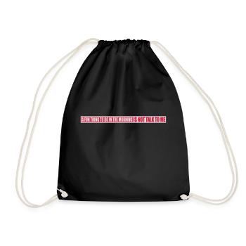 ne me parle pas - Sac de sport léger - noir - Devant